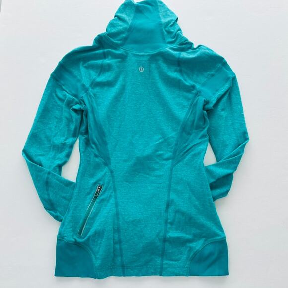 Lululemon 1/2 Zip Pullover Surge Teal Long Sleeve Size 4 Reflect Rulu Soft Layer - Picture 6 of 7